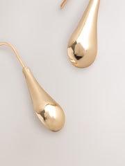Gold Tone Teardrop Fish Hook Earrings - Image 4 of 5