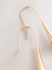 Gold Tone Teardrop Fish Hook Earrings - Image 5 of 5