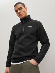 The North Face Black Mens Glacier 1/4 Zip Fleece - Image 1 of 7