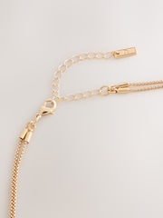 Gold Tone 2 Layer Teardrop Necklace - Image 5 of 5