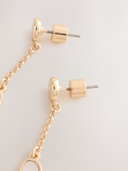 Gold Tone Pearl Effect Drop Earrings - Image 5 of 5