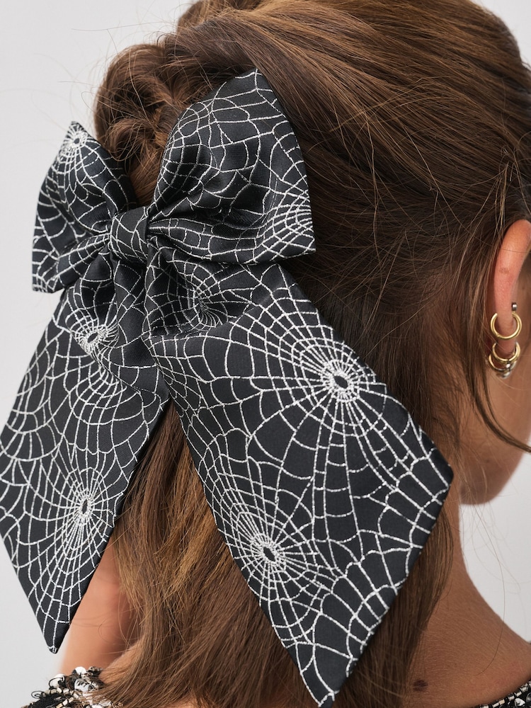 Black Halloween Hair Bow - Image 1 of 5