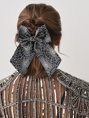 Black Halloween Hair Bow - Image 2 of 5