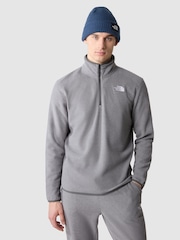 The North Face Grey Mens Glacier 1/4 Zip Fleece - Image 2 of 6