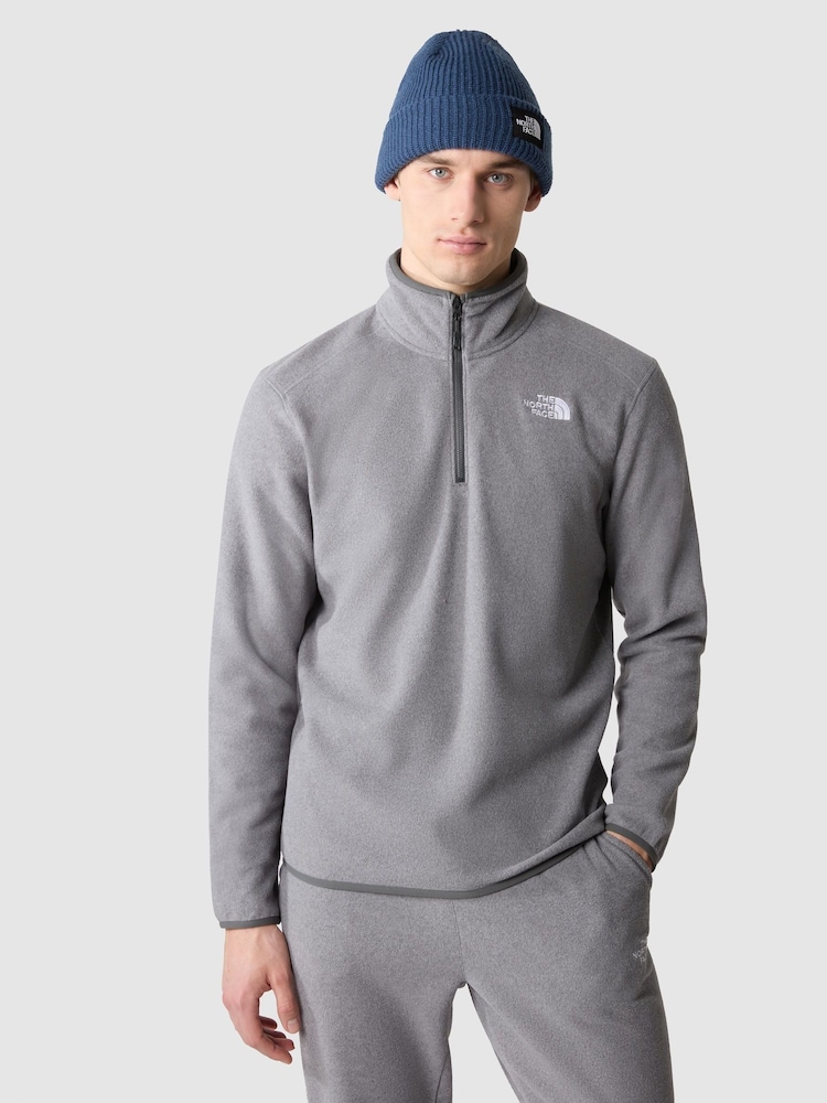 The North Face Grey Mens Glacier 1/4 Zip Fleece - Image 2 of 6 The North Face Grey Mens Glacier 1/4 Zip Fleece - Image 2 of 6