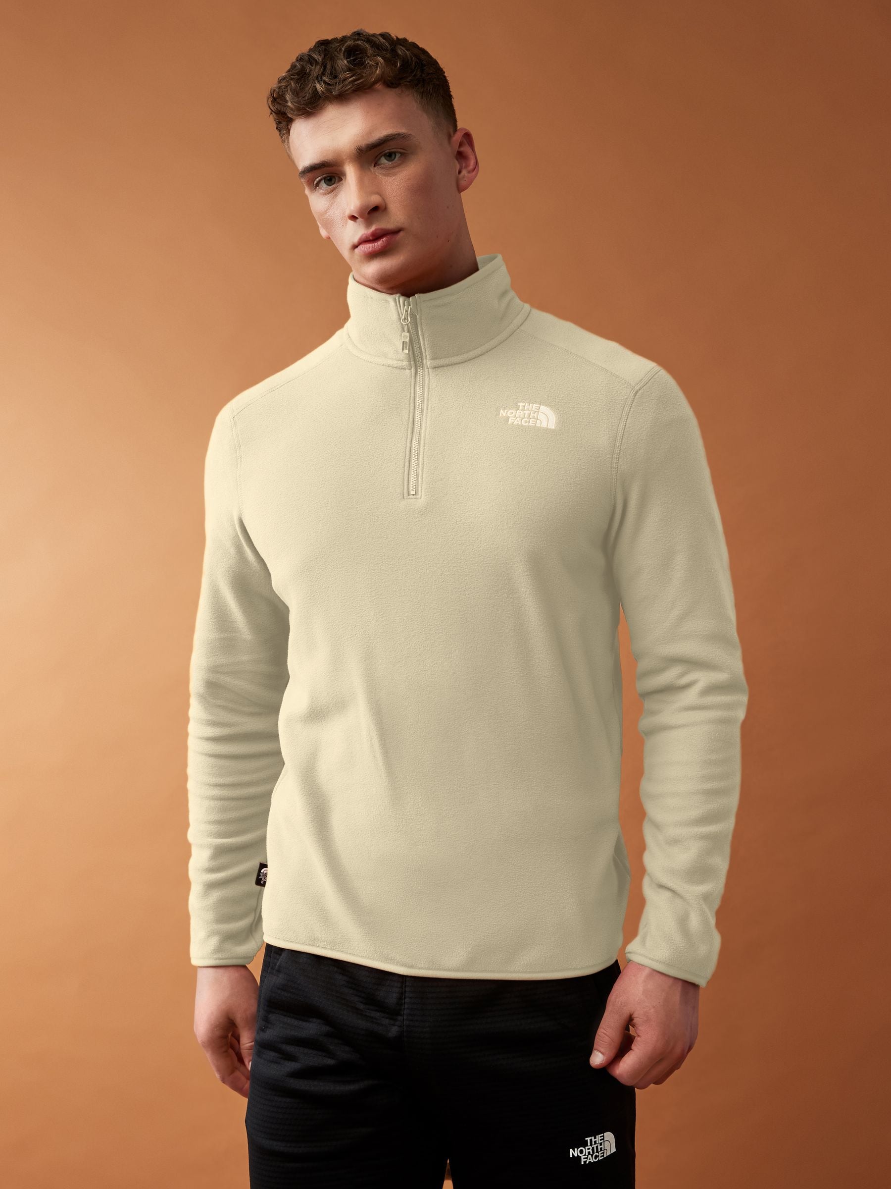 North face cream fleece top