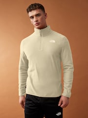 The North Face Cream Mens Glacier 1/4 Zip Fleece - Image 1 of 6