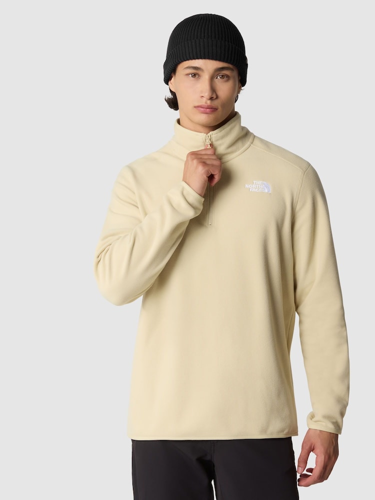 The North Face Cream Mens Glacier 1/4 Zip Fleece - Image 2 of 6