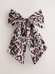 Leopard Printed Bow Hair Clip - Image 3 of 6