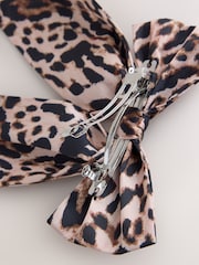 Leopard Printed Bow Hair Clip - Image 5 of 6