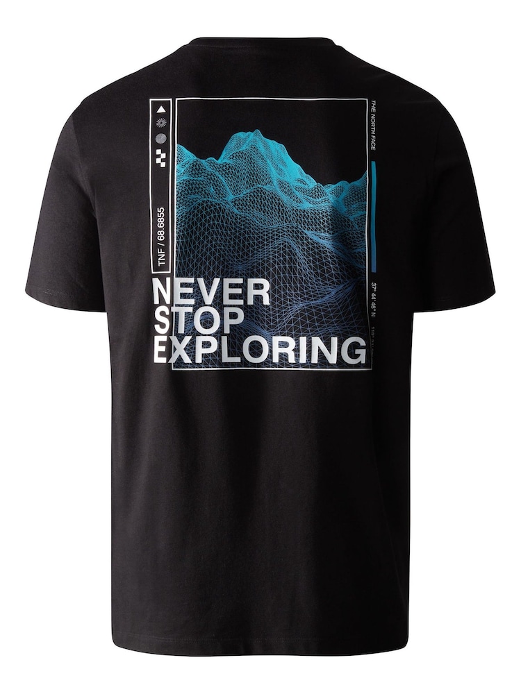 The North Face Black Mens Foundation Back Graphic T-Shirt - Image 3 of 3 The North Face Black Mens Foundation Back Graphic T-Shirt - Image 3 of 3