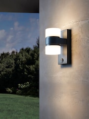 Eglo anthracite Atollari LED Outdoor Wall Light With Sensor - Image 1 of 5