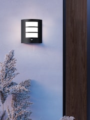 Eglo black City 1-Light Outdoor Wall Lamp With Sensor - Image 1 of 5