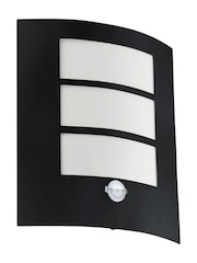 Eglo black City 1-Light Outdoor Wall Lamp With Sensor - Image 2 of 5