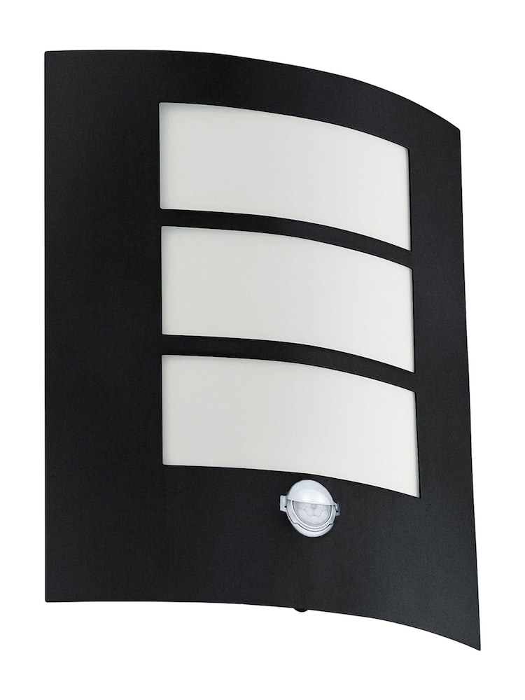Eglo black City 1-Light Outdoor Wall Lamp With Sensor - Image 2 of 5 Eglo black City 1-Light Outdoor Wall Lamp With Sensor - Image 2 of 5