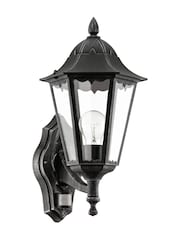 Eglo black silverpatina Navedo Aluminium Outdoor Wall Light With Sensor - Image 2 of 5
