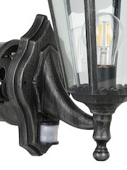 Eglo black silverpatina Navedo Aluminium Outdoor Wall Light With Sensor - Image 3 of 5