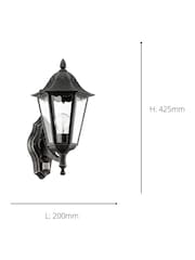 Eglo black silverpatina Navedo Aluminium Outdoor Wall Light With Sensor - Image 4 of 5