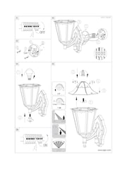 Eglo black silverpatina Navedo Aluminium Outdoor Wall Light With Sensor - Image 5 of 5