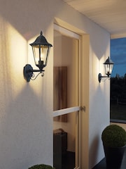 Eglo black silverpatina Navedo Traditional Aluminium Outdoor Wall Light - Image 1 of 5
