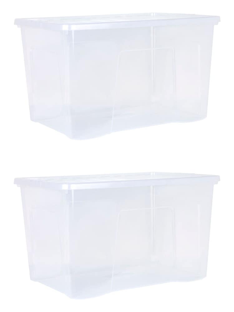 Wham Clear Set 2 Crystal 102L Box with Clip on Lid - Image 2 of 3