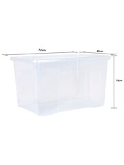 Wham Clear Set 2 Crystal 102L Box with Clip on Lid - Image 3 of 3