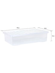 Wham Clear Set of 2 Crystal 46L Box With Clip On Lid - Image 4 of 4