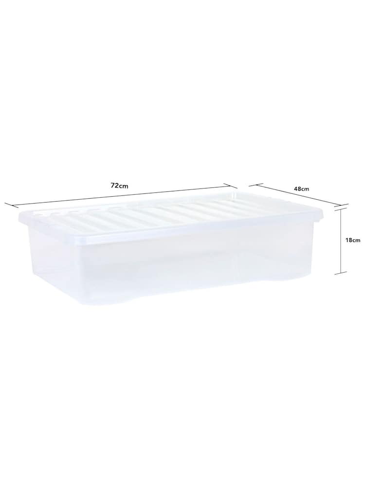 Wham Clear Set of 2 Crystal 46L Box With Clip On Lid - Image 4 of 4