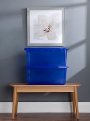 Wham Blue Set 2 Crystal 45L Box With Clip On Lid - Image 3 of 3