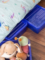 Wham Blue Set of 3 Crystal 32L Box With Clip On Lid - Image 2 of 4