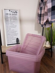 Wham Pink Set 3 Crystal 28L Box With Clip On Lid - Image 2 of 4