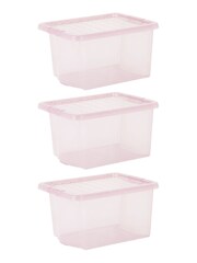 Wham Pink Set 3 Crystal 28L Box With Clip On Lid - Image 3 of 4