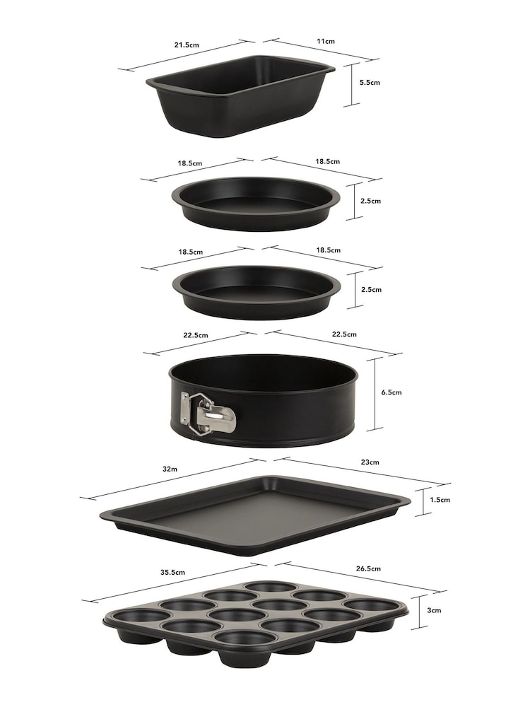 Wham Black Essentials 6 Piece Baking Set - Image 3 of 3