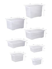 Wham Clear 7 Pieces  Multisize Crystal Box With Clip On Lid - Image 3 of 3