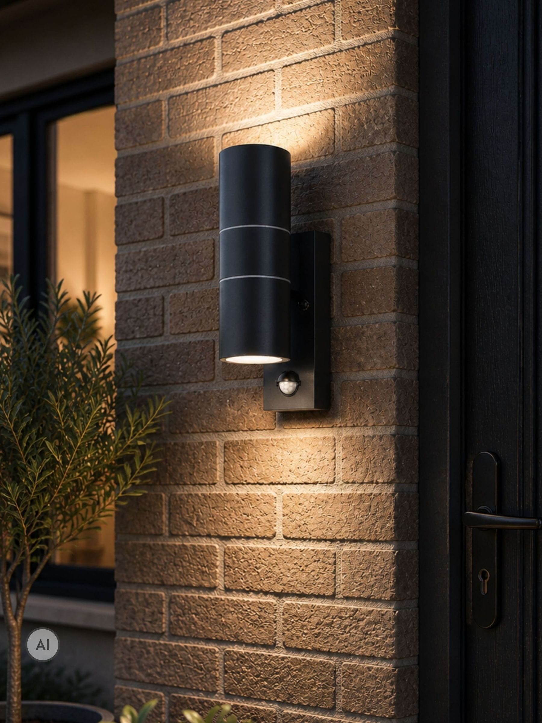 Eglo Riga 5 LED 2-Flame Outdoor wall Light | exterior lighting incl. motion sensor, sensor wall lamp made of galvanised steel and glass, Colour: Anthracite, IP44 - Image 6