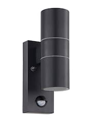 Eglo anthracite Riga 5 LED Steel Outdoor Wall Light With Sensor - Image 2 of 5