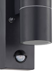 Eglo anthracite Riga 5 LED Steel Outdoor Wall Light With Sensor - Image 3 of 5
