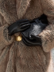Friends Like These Black Leather Look Gloves - Image 2 of 5