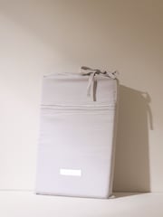 Truly Grey Satin Stitch Bamboo Duvet Cover - Image 3 of 3