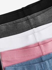Black/ Pink/ Blue/ White/ Grey 5 Pack Cycle Shorts (3-16yrs) - Image 3 of 3