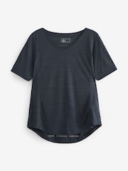 Navy Active Sports Short Sleeve V-Neck Top - Image 5 of 6