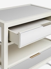 Stone Cora Mirror 2 Drawer Wide Bedside Table - Image 9 of 9