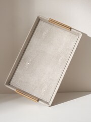 Truly Cream Luxe Ivory Faux Shargreen Trinket Tray - Image 1 of 2