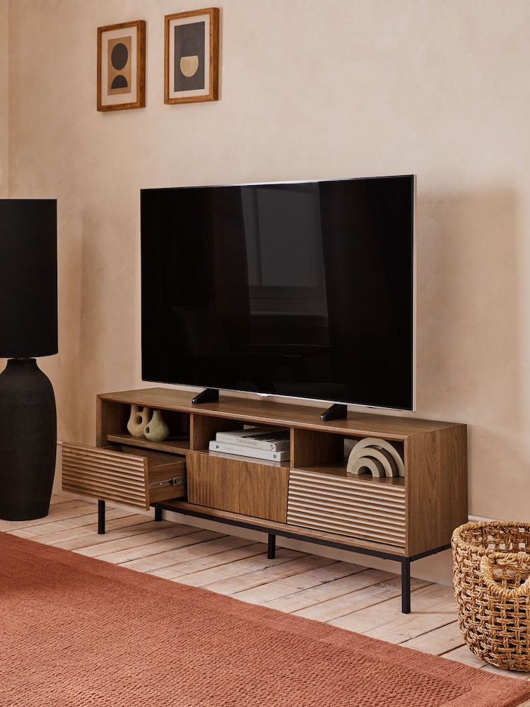Dark Marlow Oak Effect TV Unit Up to 60 Inch - Image 1 of 9