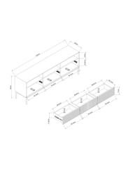 Dark Marlow Oak Effect TV Unit Up to 60 Inch - Image 4 of 9