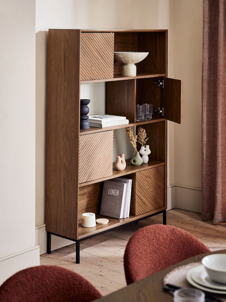 Dark Marlow Oak Effect Bookcase - Image 1 of 8