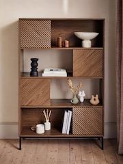 Dark Marlow Oak Effect Bookcase - Image 3 of 8
