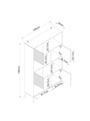 Dark Marlow Oak Effect Bookcase - Image 5 of 8