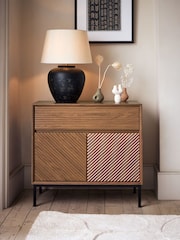 Dark Marlow Oak Effect Small Sideboard - Image 3 of 13