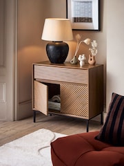 Dark Marlow Oak Effect Small Sideboard - Image 4 of 13